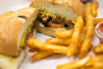 Burger and fries