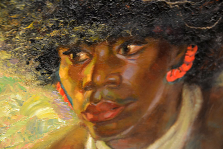 Mytinger painting of Oceania man