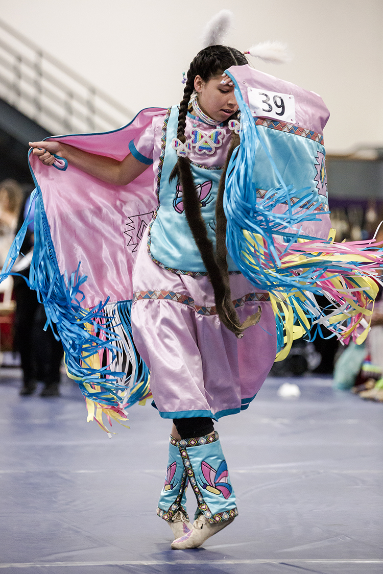 Young fancy shawl dancer