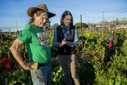 Jennifer Sowerwine discusses plantings with Jon Hoffman,