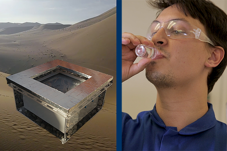 drinking water captured from air