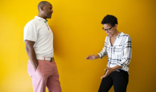 Quamé talks with Professor Nikki Jones in the African American Studies Department.