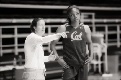 Lindsay gottlieb and Kristine Anigwe