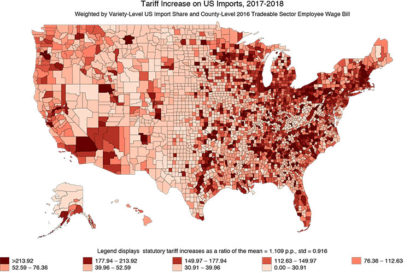 a map of the united states with lots of red around the rust belt