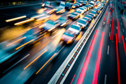 City traffic at night