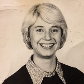 portrait of Carol Clover smiling in 1976