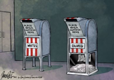 Voter registration cartoon