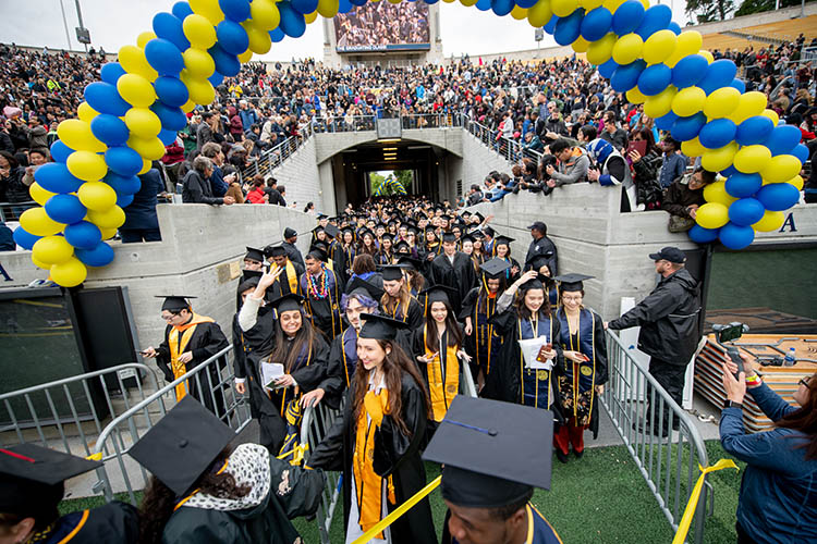 graduates enter