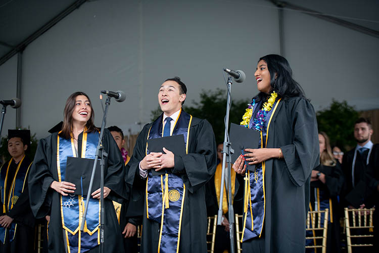 graduates sing
