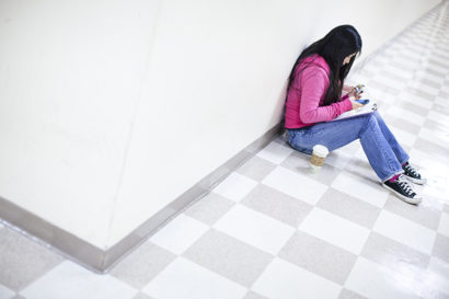 Blue student