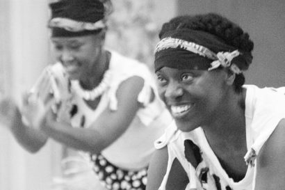 Latanya smiling as she dances