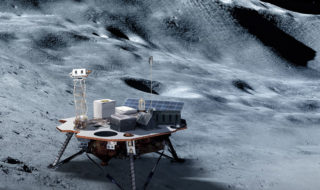 lander on moon's surface