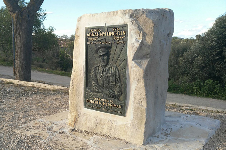 A plaque honoring Robert Merriman is in the Spanish village of Corbera d'Ebre.