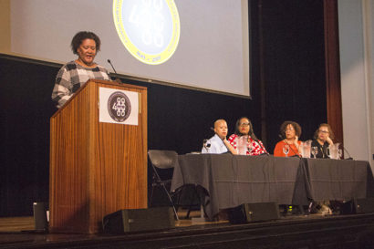 panelists on stage