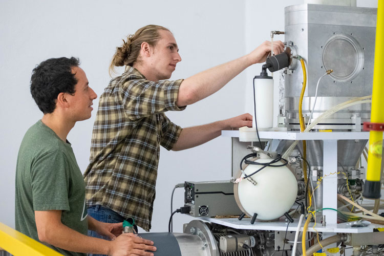 students with neutron generator