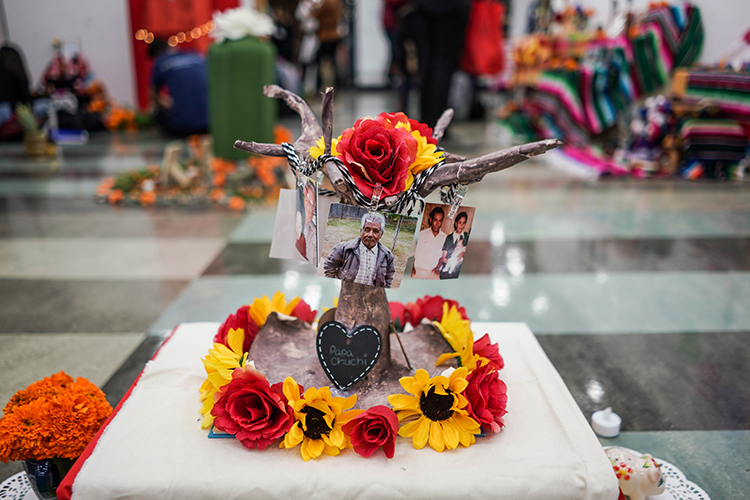 A Day of the Dead altar at the Wurster Gallery