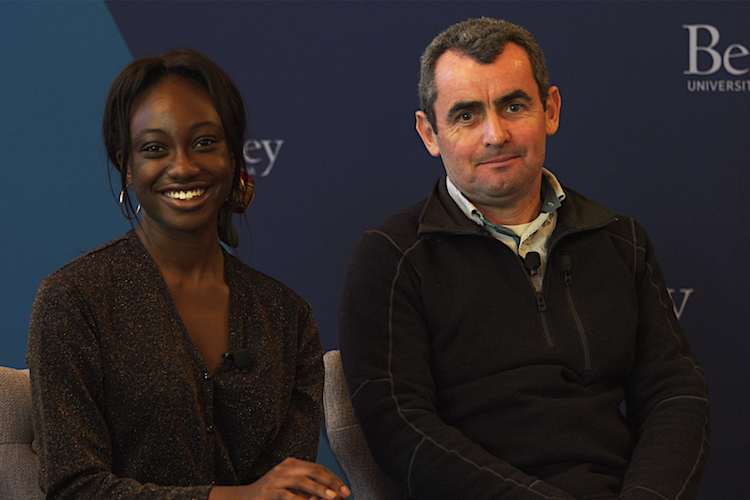 Oliver O'Reilly and Amma Sarkodee-Adoo look at the camera