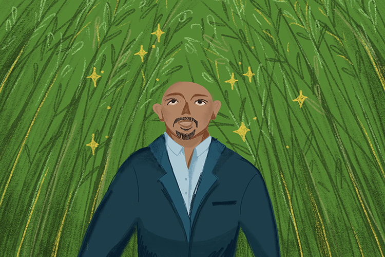 Illustration of comedian Maz Jobrani