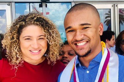 Kai and his mom Alana at his high school graduation