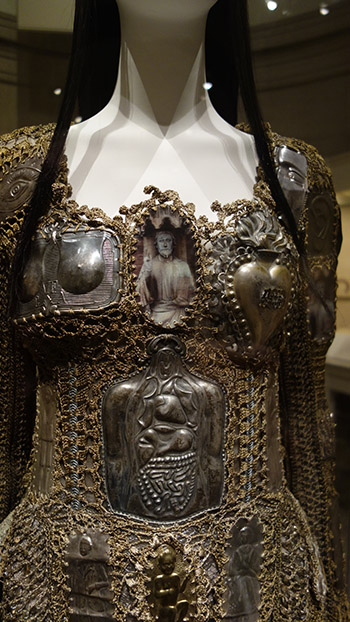 A Jean Paul Gaultier evening gown was in the Met's 2018 "Heavenly Bodies" exhibit.