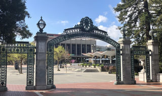 Sproul Plaza is empty on a recent morning during the coronavirus pandemic.