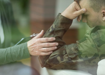 Counseling session with a military veteran