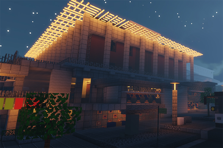 A simulated ASUC Student Union, built using Minecraft