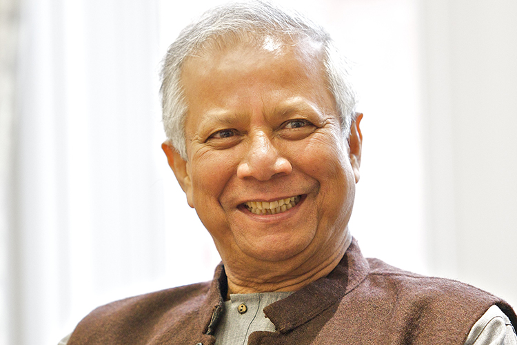 Muhammad Yunus smiling