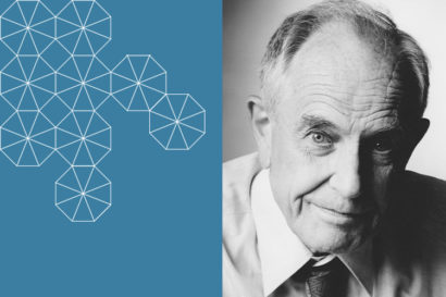 headshot of George Strauss, with tesselation
