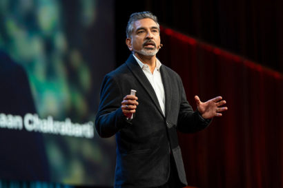 Vishaan Chakrabarti speaking on a stage