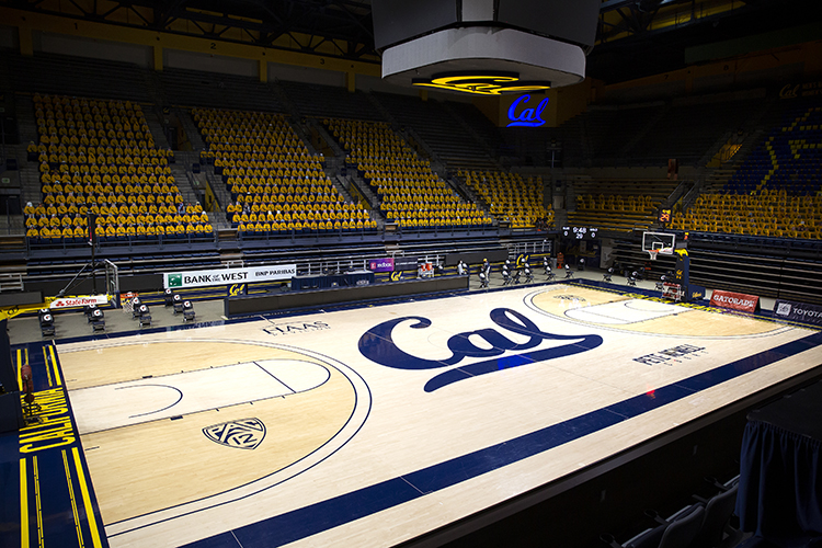 Rows of cardboard cutouts of Cal Bears fans faces, or those of their pets or babies, fill parts of Haas Pavilion, providing a presence for student-athletes who play there.