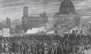 Archived illustration of a riot against Chinese people in San Francisco