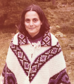 Minoo Moallem outdoors in 1977