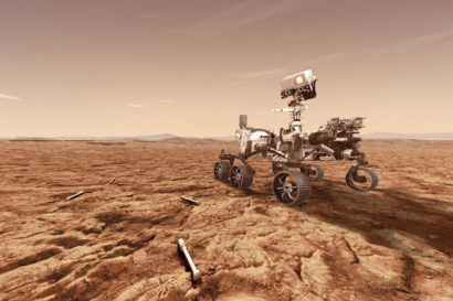 artist's concept of rover on Mars