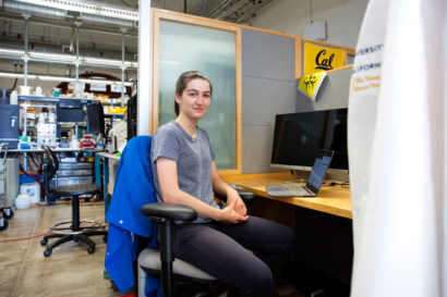 Kabuli in a lab in the Hearst Memorial Mining Building.