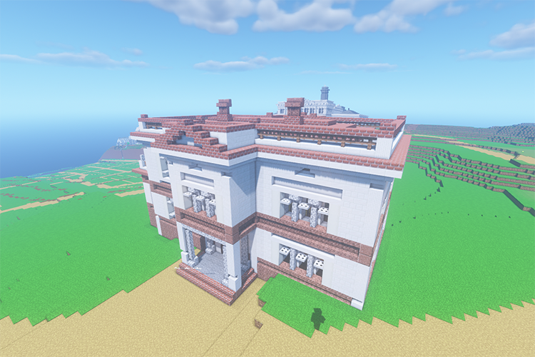 The Philosophy Building, which opened in 1898, as replicated in Minecraft by Blockeley.