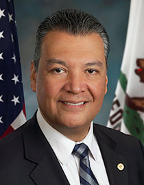 headshot of US Senator Alex Padilla