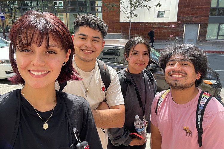 Artemio Orta, right, with his UC Berkeley NavCal summer cohort.