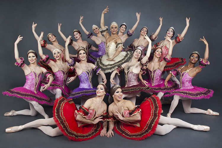 ballet dancers in drag pose