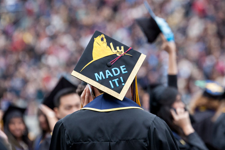 Graduate with cap in 2015