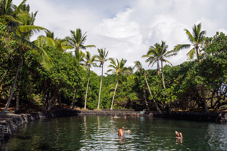 Shot of swimming hole in Puna, Hawaii