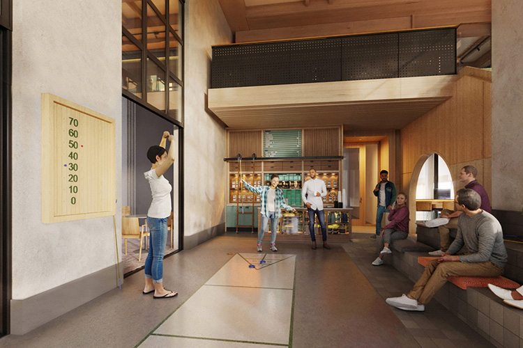 Rendering of Anchor House game room