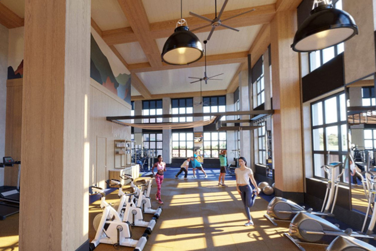 Rendering of Anchor House gym