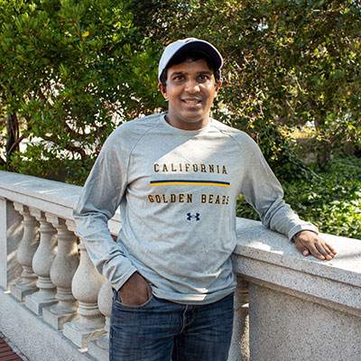 Hari Srinivasan out on the Berkeley campus.