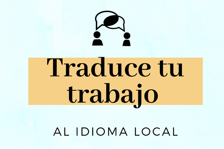 Traduce tu trabajo al idioma local