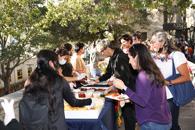 Attendees eat at the LSRC grand opening
