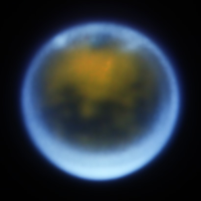 Titan - blue border around gold and blue interior