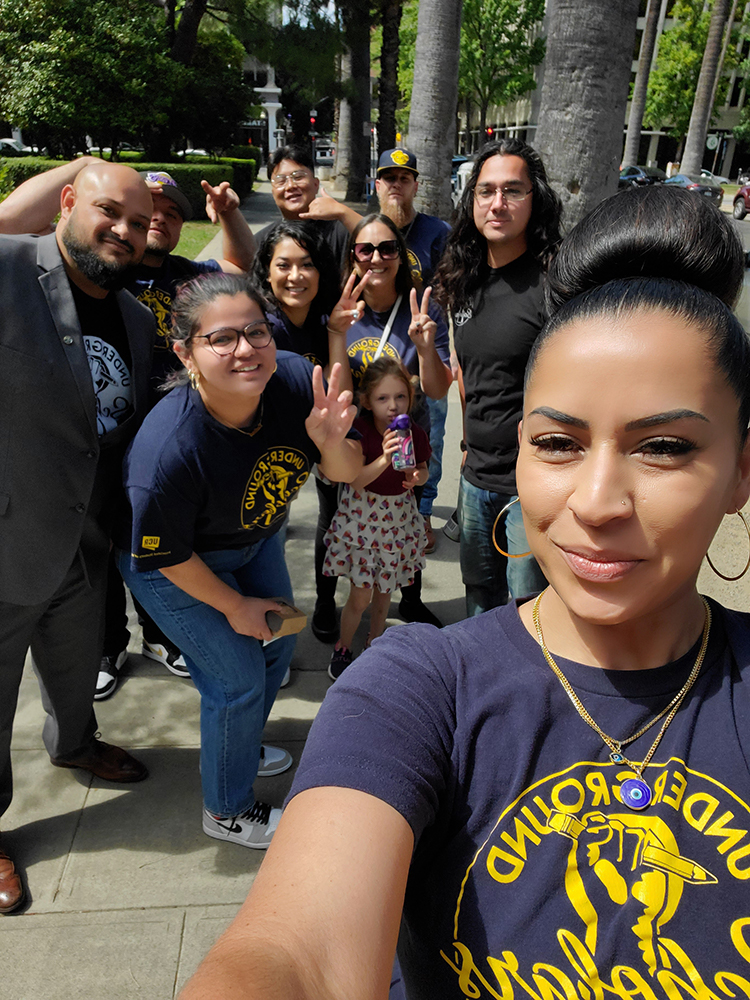 Azadeh Zohrabi with other policy advocates at the capitol