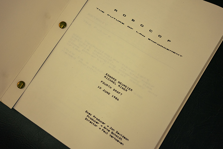 A film script for Robocop is in the BAMPFA film vault.