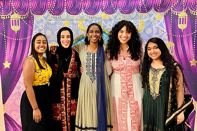 Doaa Dorgham with Berkeley students from the SSWANA Initiative